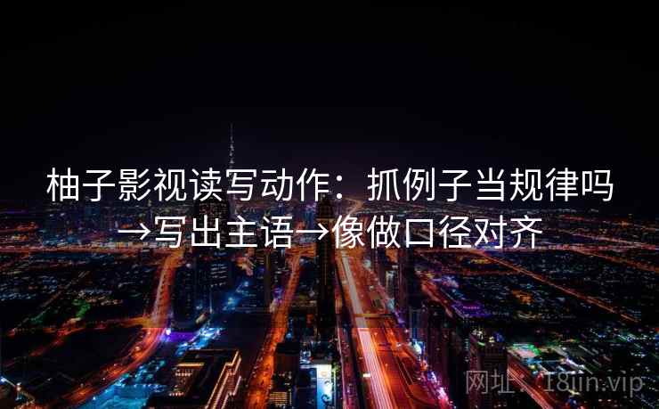 柚子影视读写动作：抓例子当规律吗→写出主语→像做口径对齐